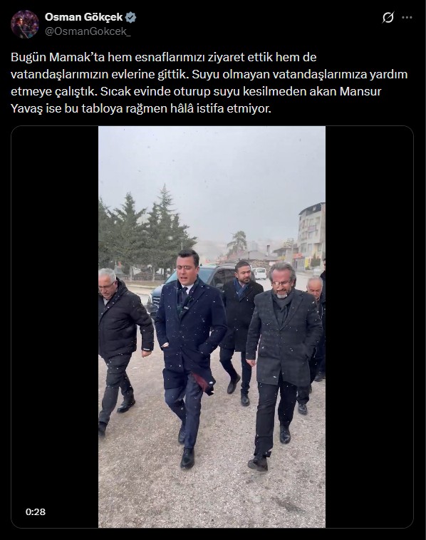 AK Parti Ankara Milletvekili Osman Gökçek, Mansur Yavaş'a tepki gösterdi.